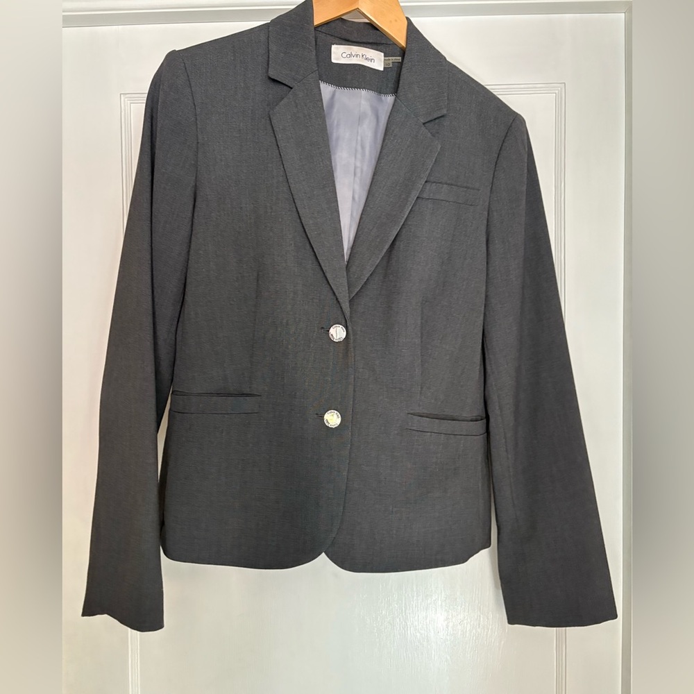 Calvin Klein Dark Grey Suit Jacket 10